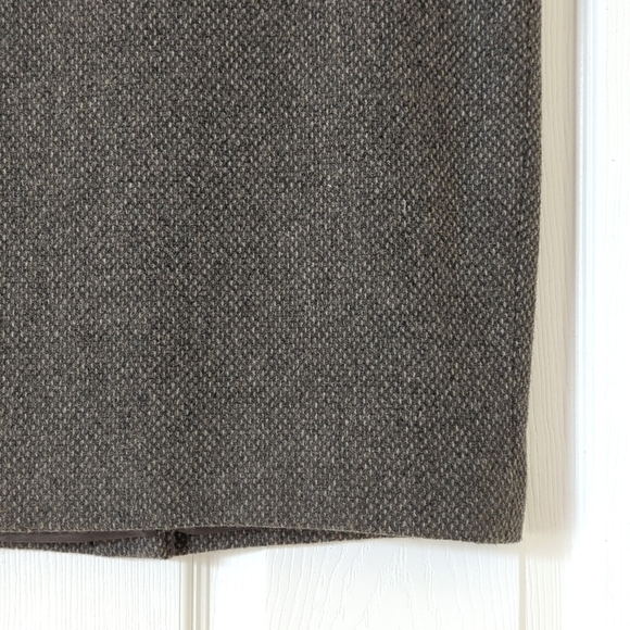 Lauren Ralph Lauren Wool Blend Knit Mid Waist Straight Knee Length Skirt Gray 8 - Picture 9 of 12